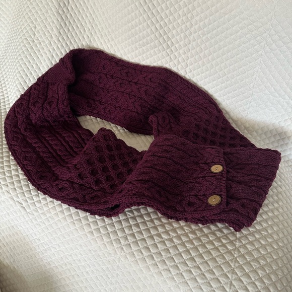 ♥️Irish Aran Sweater Market Merino Wool Snood Infinity Scarf - Picture 6 of 11
